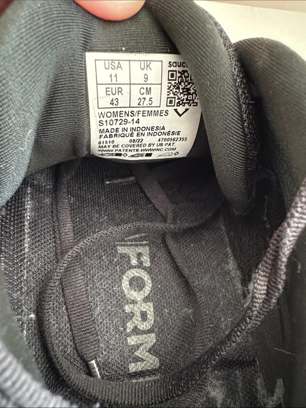 Women’s Saucony Ride 15 All-Black Running Sneakers.